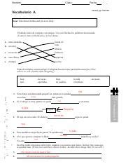 Vocabulario A Level 2 Pp 222 226 Answer Key Doc