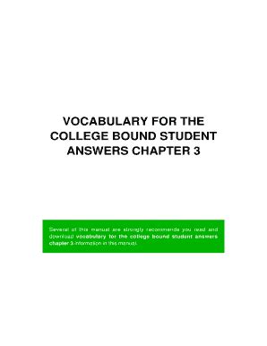 Vocabulary For The College Bound Student Answers Chapter 2 Reader