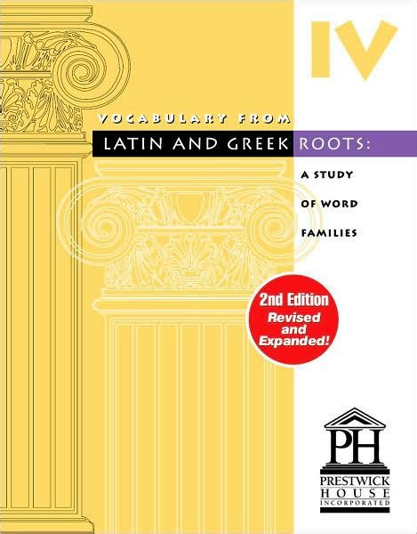 Vocabulary From Latin And Greek Roots Book 4 Answers Epub