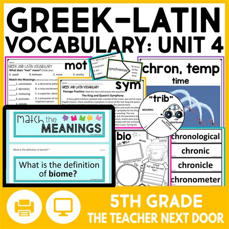 Vocabulary From Latin And Greek Roots Unit 4 Answers Kindle Editon