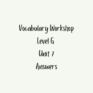 Vocabulary Level G Answers Epub