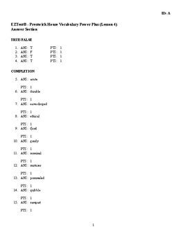 Vocabulary Power Plus Answer Key PDF