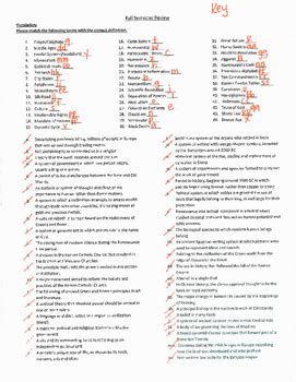 Vocabulary Review Answer Key World History Doc