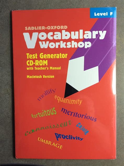 Vocabulary Test Generator Level F Teacher s Edition Reader