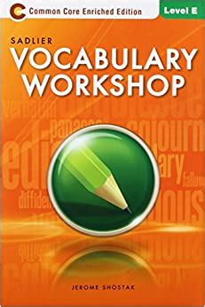 Vocabulary Workshop Common Core Enriched Edition Level E Answers Kindle Editon