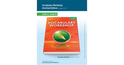 Vocabulary Workshop Enriched Edition Level E Unit 13 Answers PDF