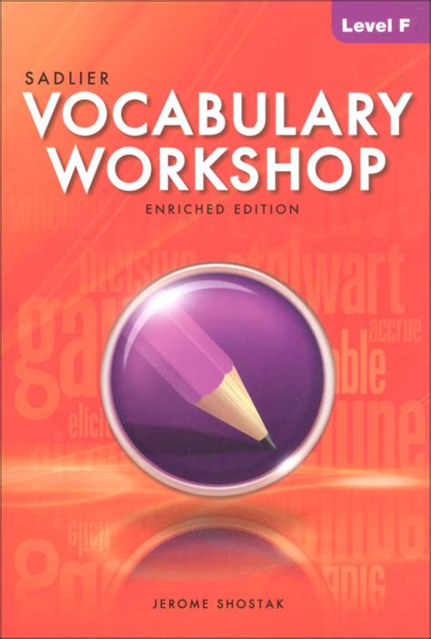 Vocabulary Workshop Enriched Edition Level F Answers Reader