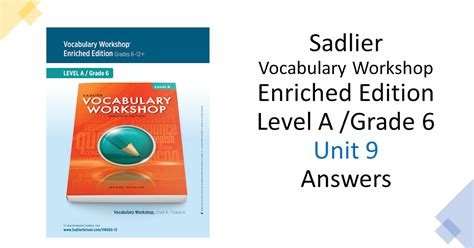 Vocabulary Workshop First Course Answers Key PDF