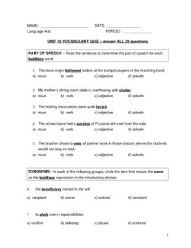 Vocabulary Workshop Level B Answers Unit 10 Doc