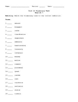 Vocabulary Workshop Level B Unit 12 Answers Doc