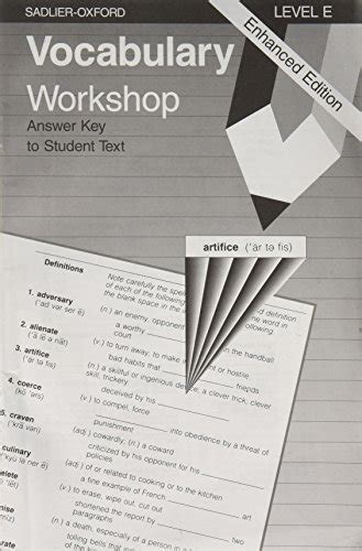 Vocabulary Workshop Level E Enriched Edition Answers Kindle Editon