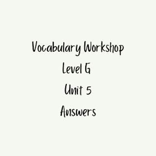 Vocabulary Workshop Review Unit Answers Level G PDF