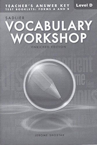 Vocabulary Workshop Test Answer Key Doc