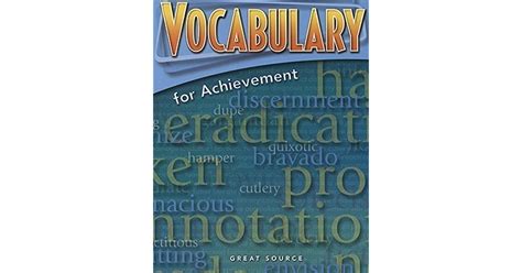 Vocabulary for achievement answer key third course Ebook Reader