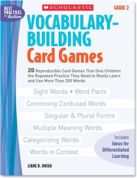 Vocabulary-Building Card Games Grade 5 20 Reproducible Card Games That Give Children the Repeated Practice They Need to Really Learn and Use More Than 200 Words Best Practices in Action Reader