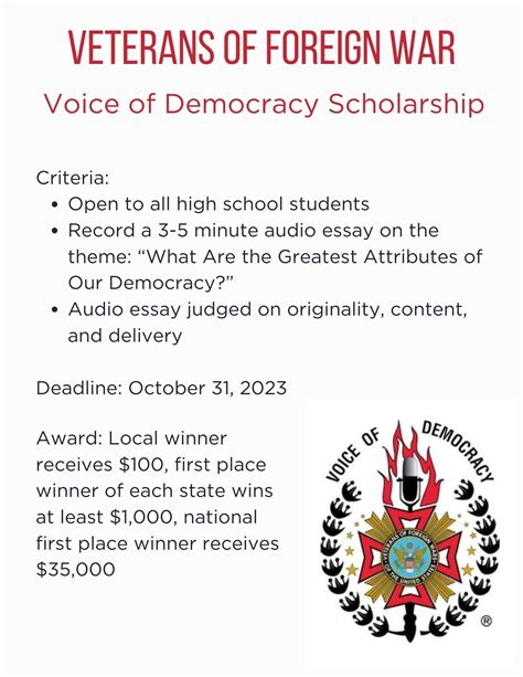 Voice of Democracy Scholarship: Unleash Your Potential!