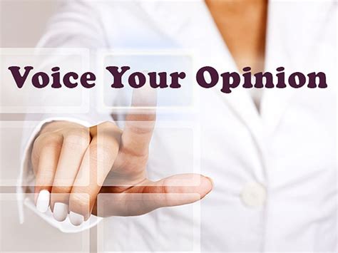 Voice your opinion: