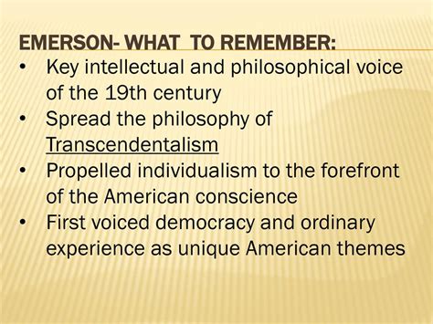 Voices of Transcendentalism Ralph Waldo Emerson