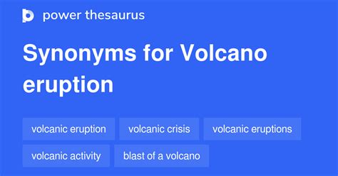 Volcano Thesaurus: Your Guide to Erupting Synonyms and Emotive Descriptions