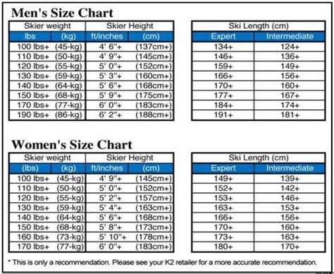 Volkl Size Chart