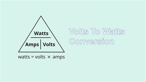 Volt and Watt Conversion: A Comprehensive Guide