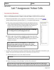 Voltaic Cells Lab Answer Key PDF