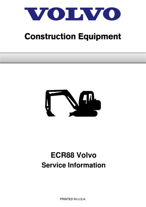 Volvo Excavator Ecr88 Service Ebook Epub