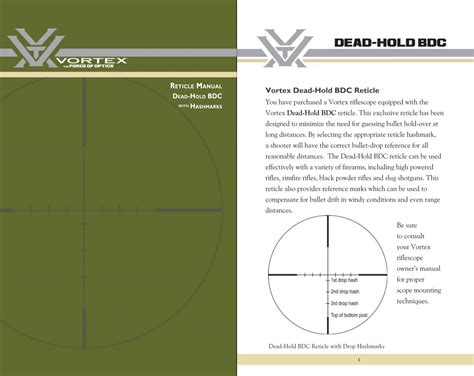 Vortex Reticle Chart