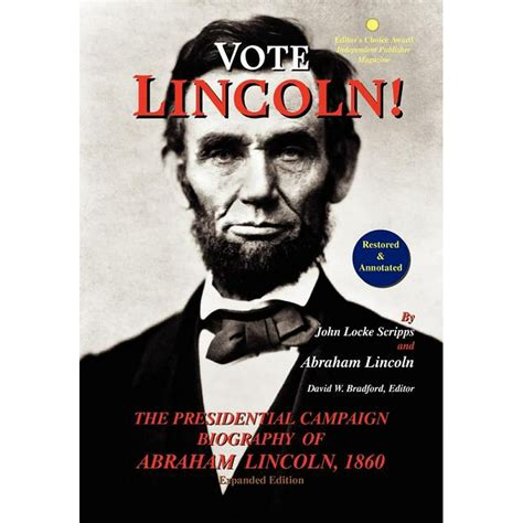 Vote Lincoln Promotional Excerpt The Presidential Campaign Biography of Abraham Lincoln 1860 Doc