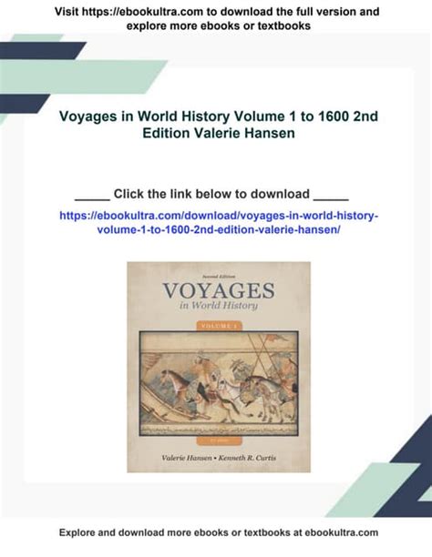 Voyages in World History Volume 1 to 1600