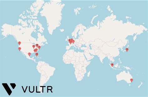 Vultr data center map showing latency considerations