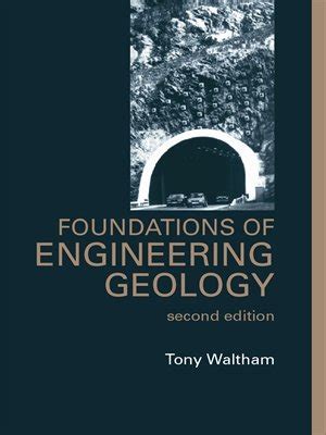 WALTHAM FOUNDATIONS OF ENGINEERING GEOLOGY Ebook Doc
