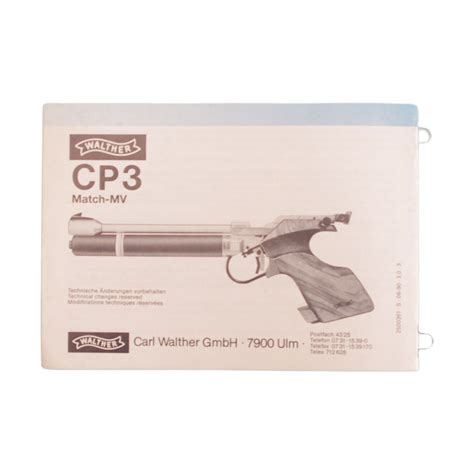 WALTHER CP3 OWNERS MANUAL Ebook Doc