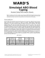 WARDS SIMULATED BLOOD TYPING ANSWERS Ebook Reader