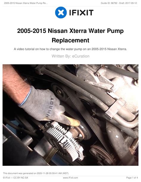 WATER PUMP REPLACEMENT MANUAL Ebook Doc