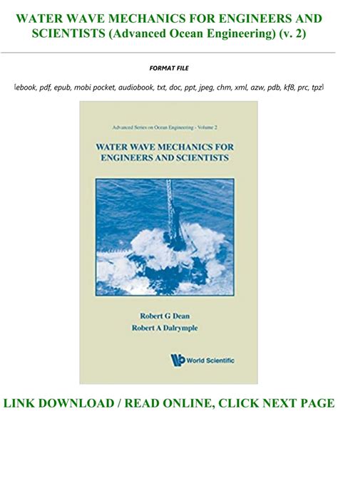 WATER WAVE MECHANICS FOR ENGINEERS AND SCIENTISTS SOLUTION MANUAL Ebook Doc