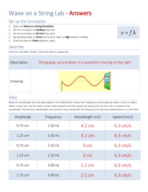 WAVE PROPERTIES LAB 25 ANSWER KEY Ebook Doc