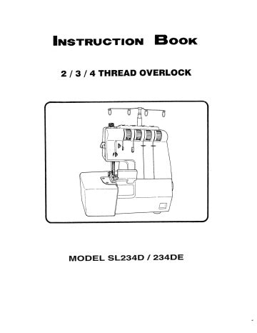 WHITE SPEEDYLOCK 234DE SERGER MANUAL Ebook PDF