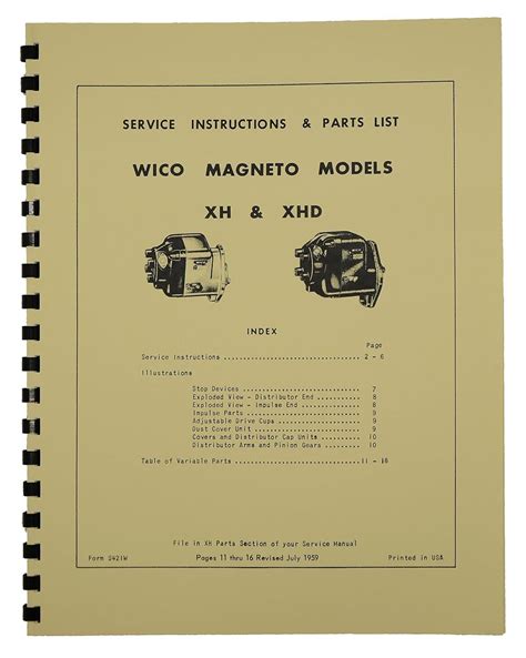 WICO MAGNETO REPAIR MANUAL Ebook Doc