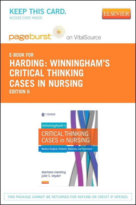 WINNINGHAM CRITICAL THINKING CASES IN NURSING ANSWERS Ebook Kindle Editon