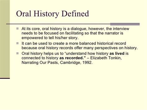 WLC ORAL HISTORY BRIEF EXAMPLE Ebook Kindle Editon