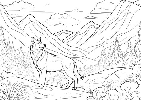 WOLVES A Wolves Coloring Book Doc