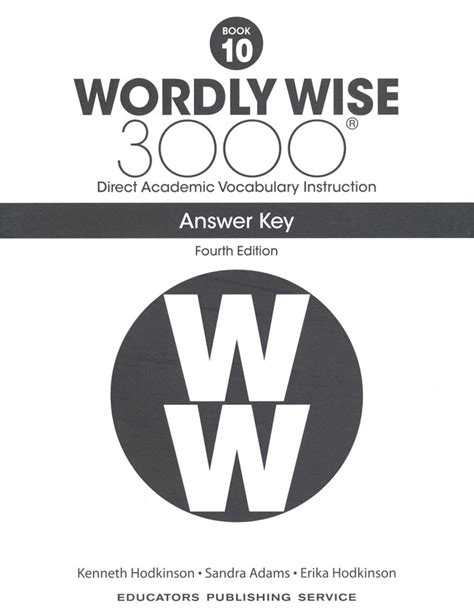 WORDLY WISE BOOK 10 ANSWER KEY Ebook Kindle Editon