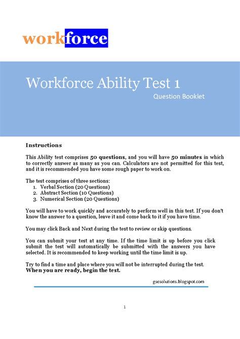 WORKFORCE PAST TEST QUESTIONS Ebook Doc