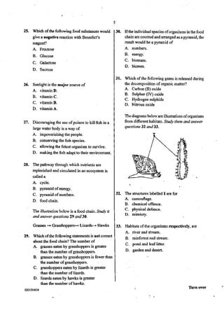 Waec 2014 2015 Biology Essay And Objective Answer PDF