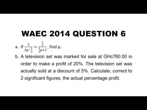 Waec 2014 Account Solution Doc