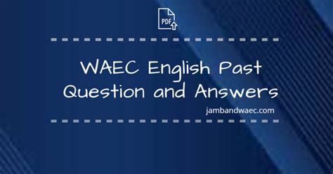 Waec English Answers May June2014 PDF