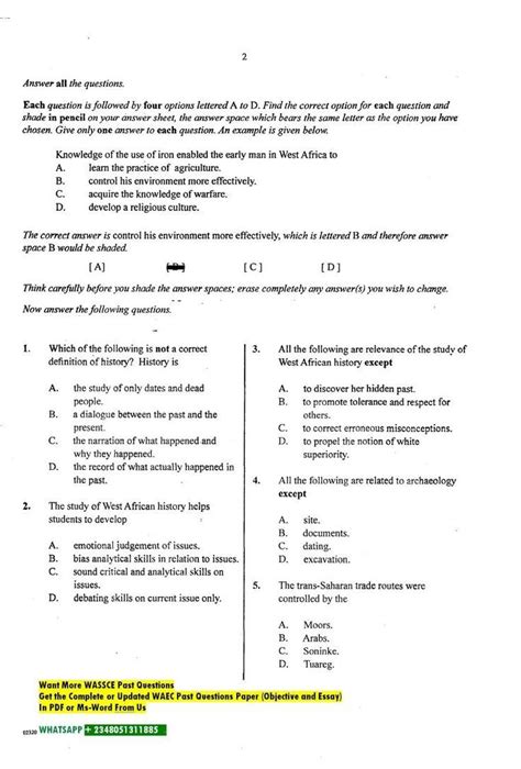 Waec Past Question And Answer PDF