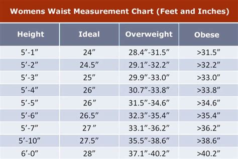 Waist Measurement Women Chart