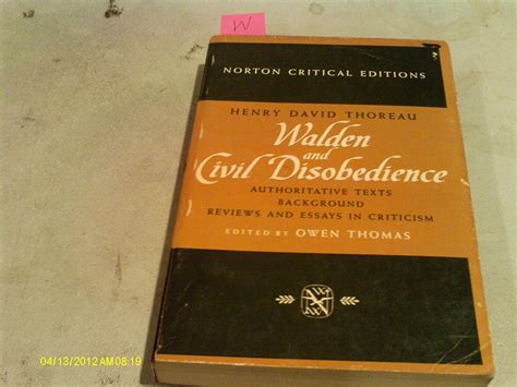 Walden and Civil Disobedience A Norton Critical Edition Reader